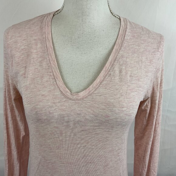 Lululemon Circadian Long Sleeve V-Neck Tee Heathered Mink Berry Pink Heather - Picture 4 of 12